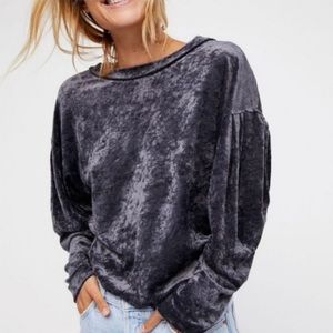 Free People We The Free Crushed Velvet Top